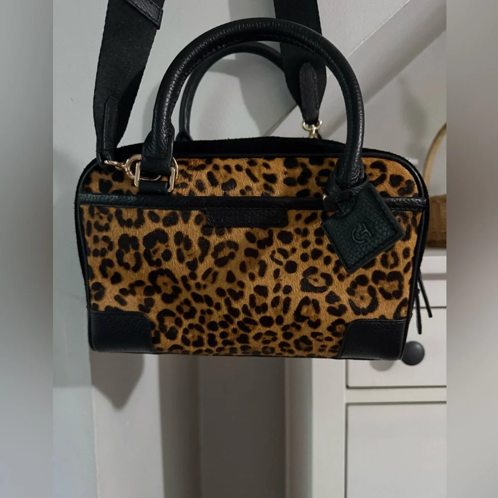Cole Haan Leopard hair calf  leather satchel New